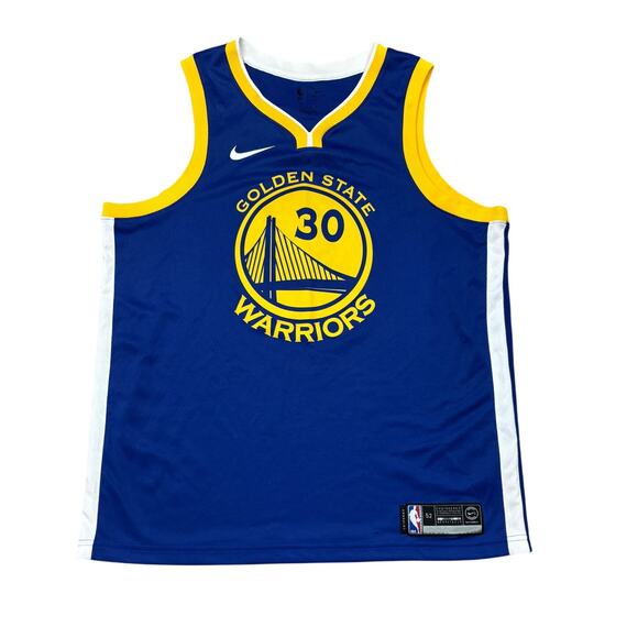 Nike Golden State Warriors Stephen Curry 30 NBA Swingman Jersey Men's 52 XL